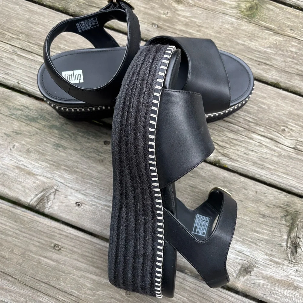 Fitflop Black Platform Sandals - Picture 3 of 5